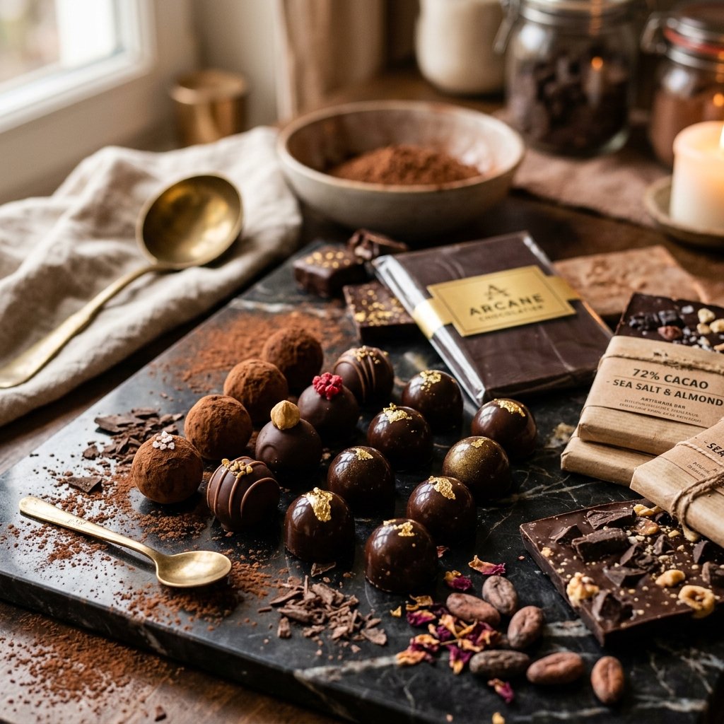 Artisanal Chocolate Assortment Display